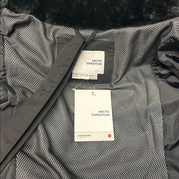 Arctic Expedition Curved Hem Down black Parka - Picture 4 of 7